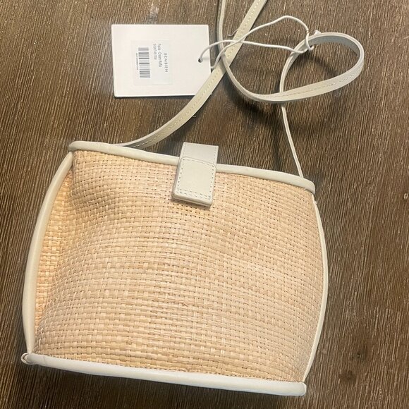 Bembien Paola Woven Raffia Summer Crossbody Bag in Ivory - Picture 7 of 9